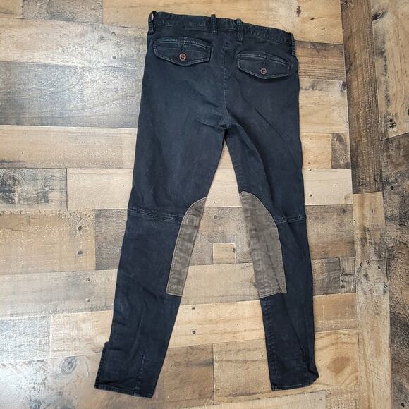 Vintage Ralph Lauren Rugby Breeches Pants Women 4‎ Equestrian Riding Patch Black - Picture 5 of 11
